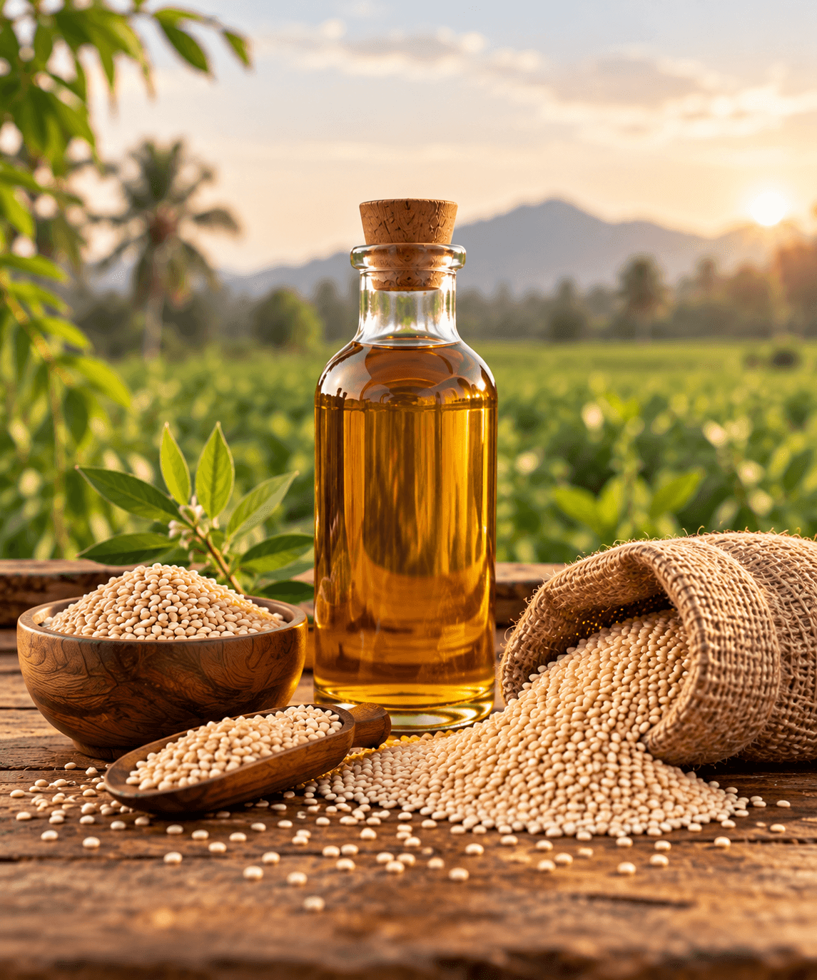 V-GROO Cold-Pressed Sesame Oil and native gingelly seeds